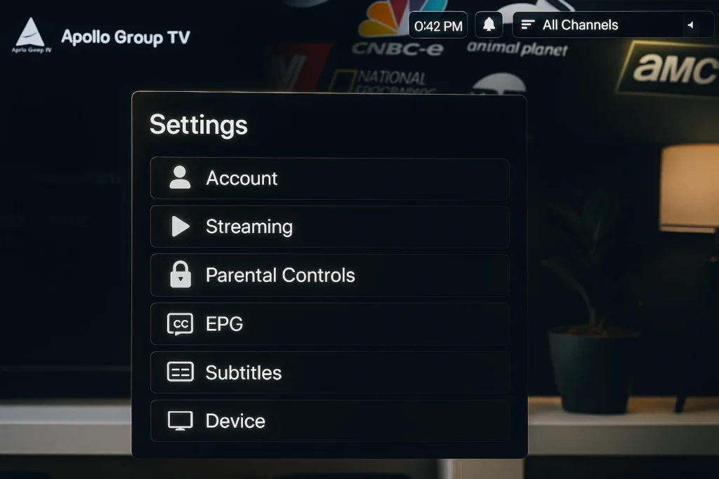 Apollo Group TV support